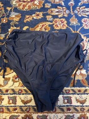 High-Waist Black Maternity Bikini Bottoms